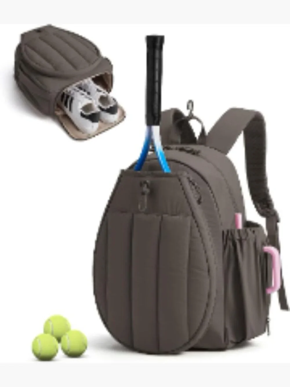 3-in-1 Tennis Pickleball Gym Backpack with Laptop Sleeve and Shoe Compartment